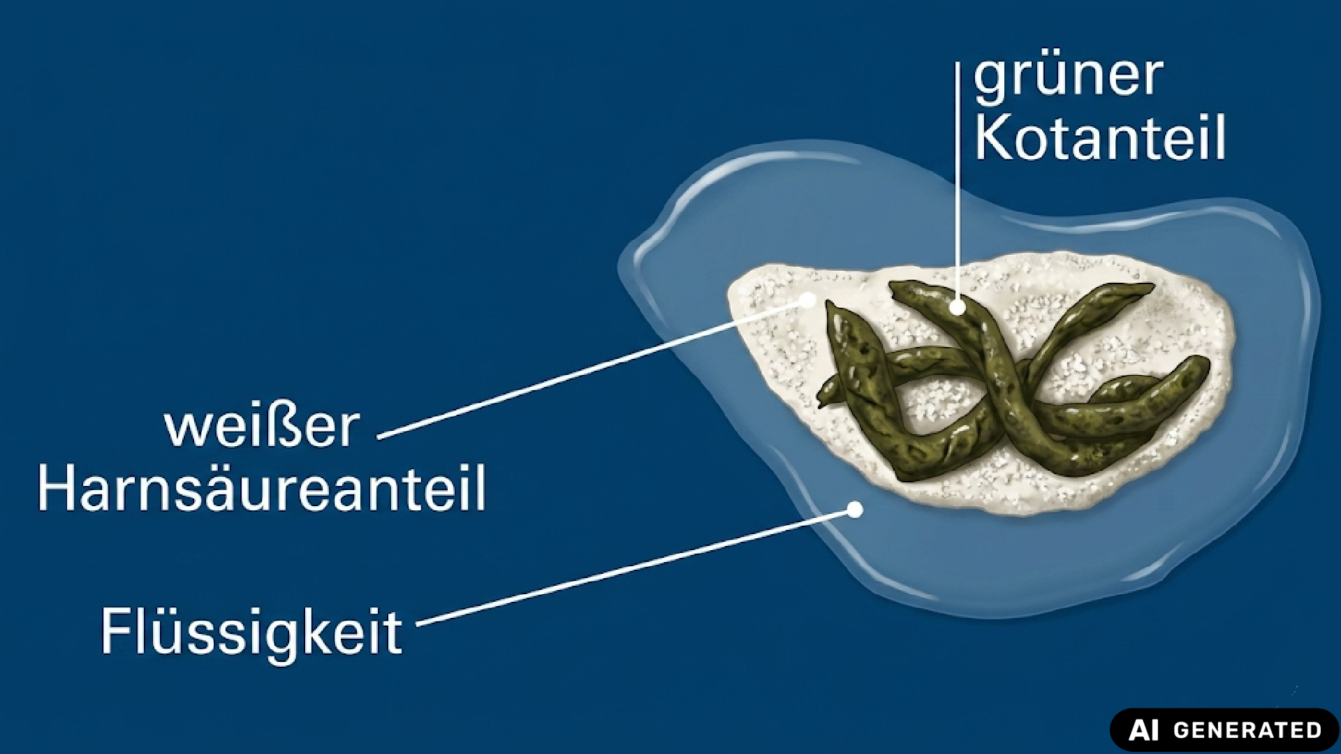 Eine Grafik zum Aufbau des Vogelkots