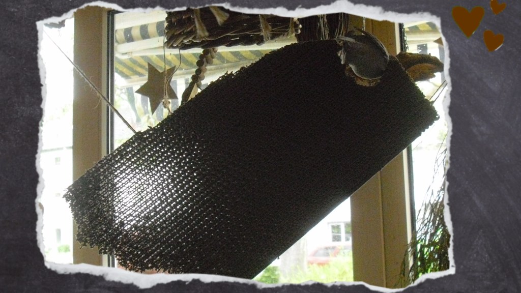 Grau-blauer Welelnsittich knabbert an Katzenpappe