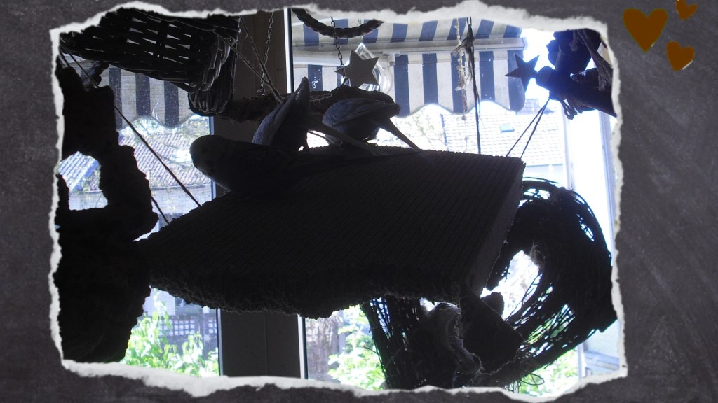 Auf dem großen Pappbrett finden drei Welelnsittiche Platz