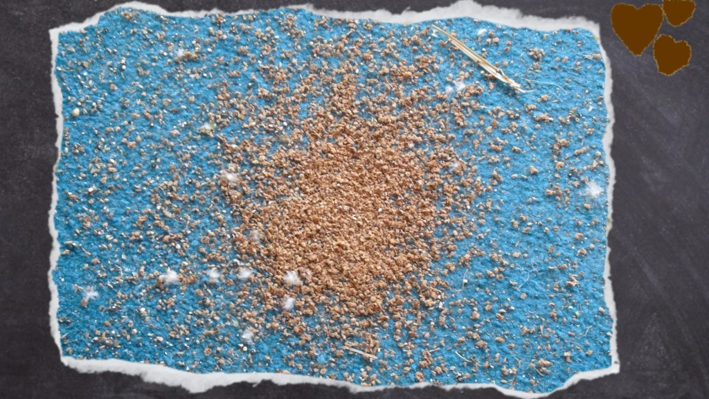 Dreck von der Korkröhre auf Teppich