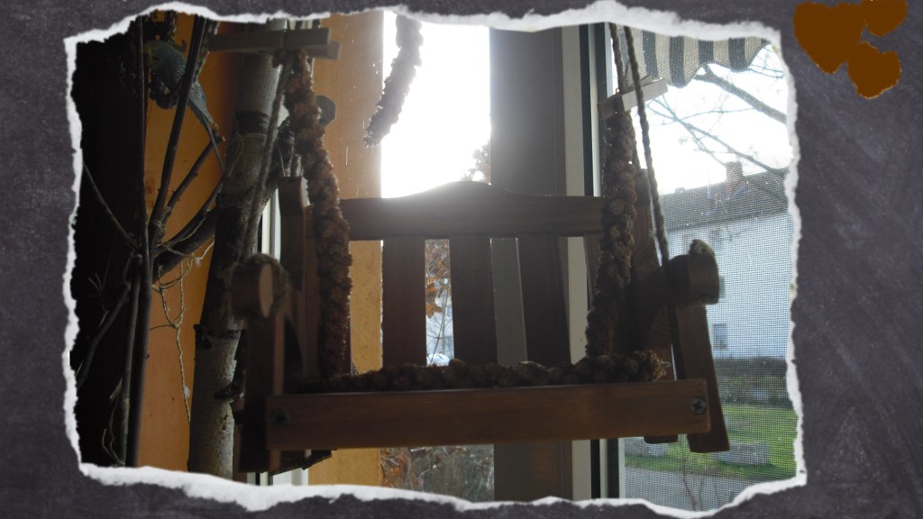 Vogelbank mit Kolbenhirse